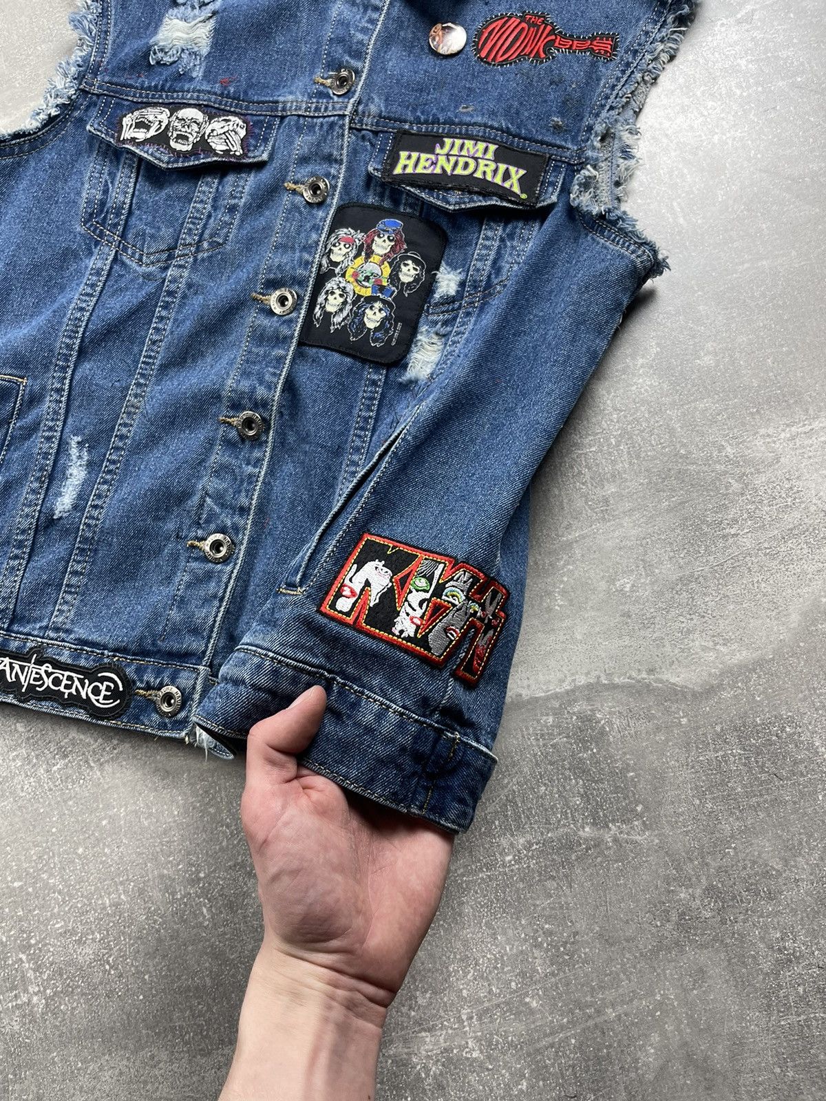 Other Biker Custom Rock Patched Denim Vest Italy Vintage Patches Size US M / EU 48-50 / 2 - 4 Thumbnail