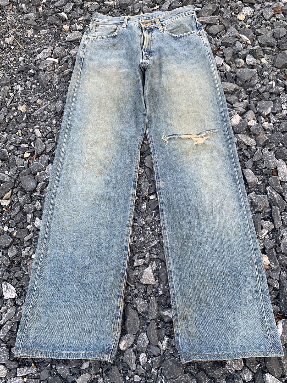 Kapital VINTAGE 505X SELVEDGE FADED JAPANESE DISTRESSED DENIM Size US 28 / EU 44 - 3 Thumbnail