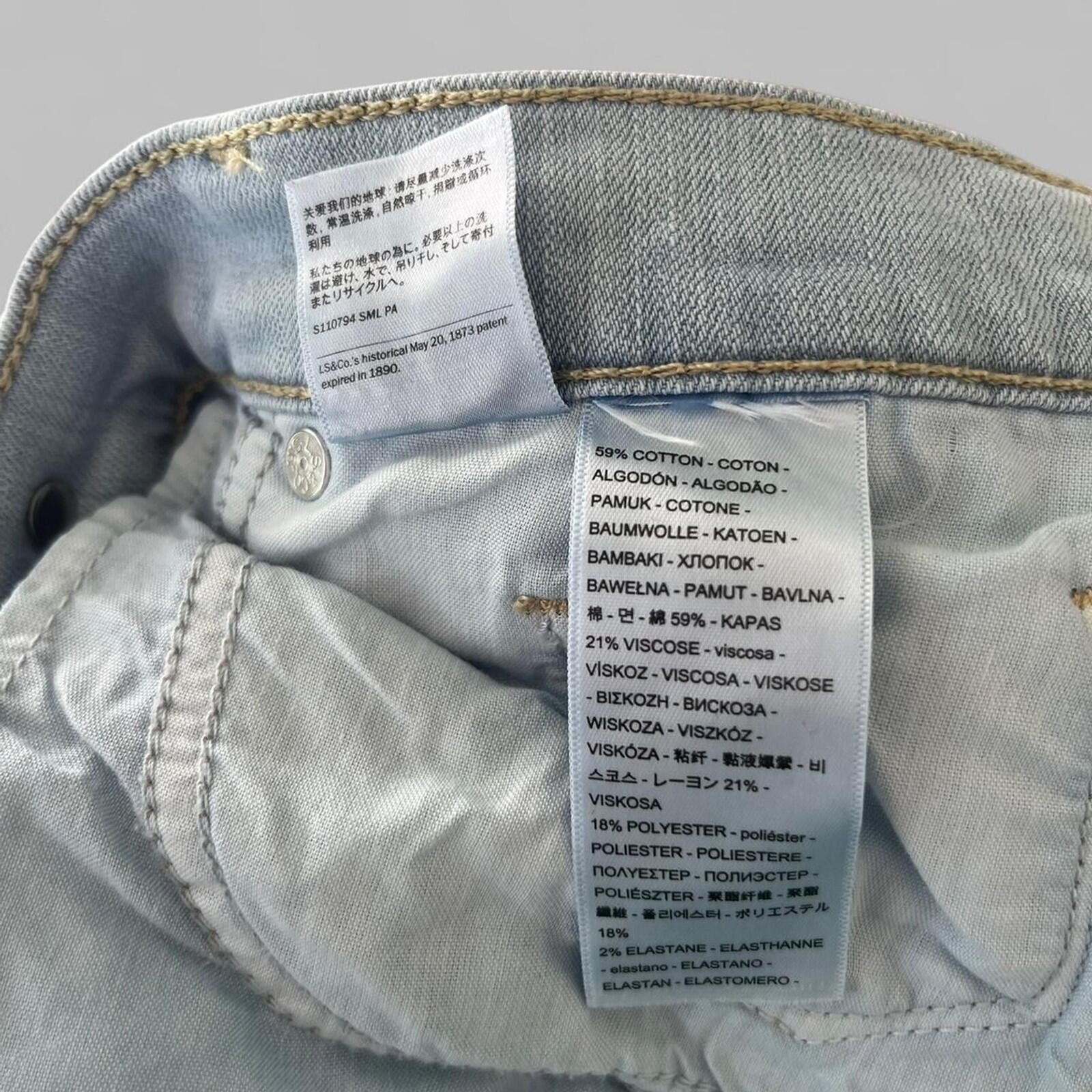 Levi's Levis Womens 10 Straight Fit Jeans Light Wash Stretch 30x30 Size 30" / US 8 / IT 44 - 5 Thumbnail