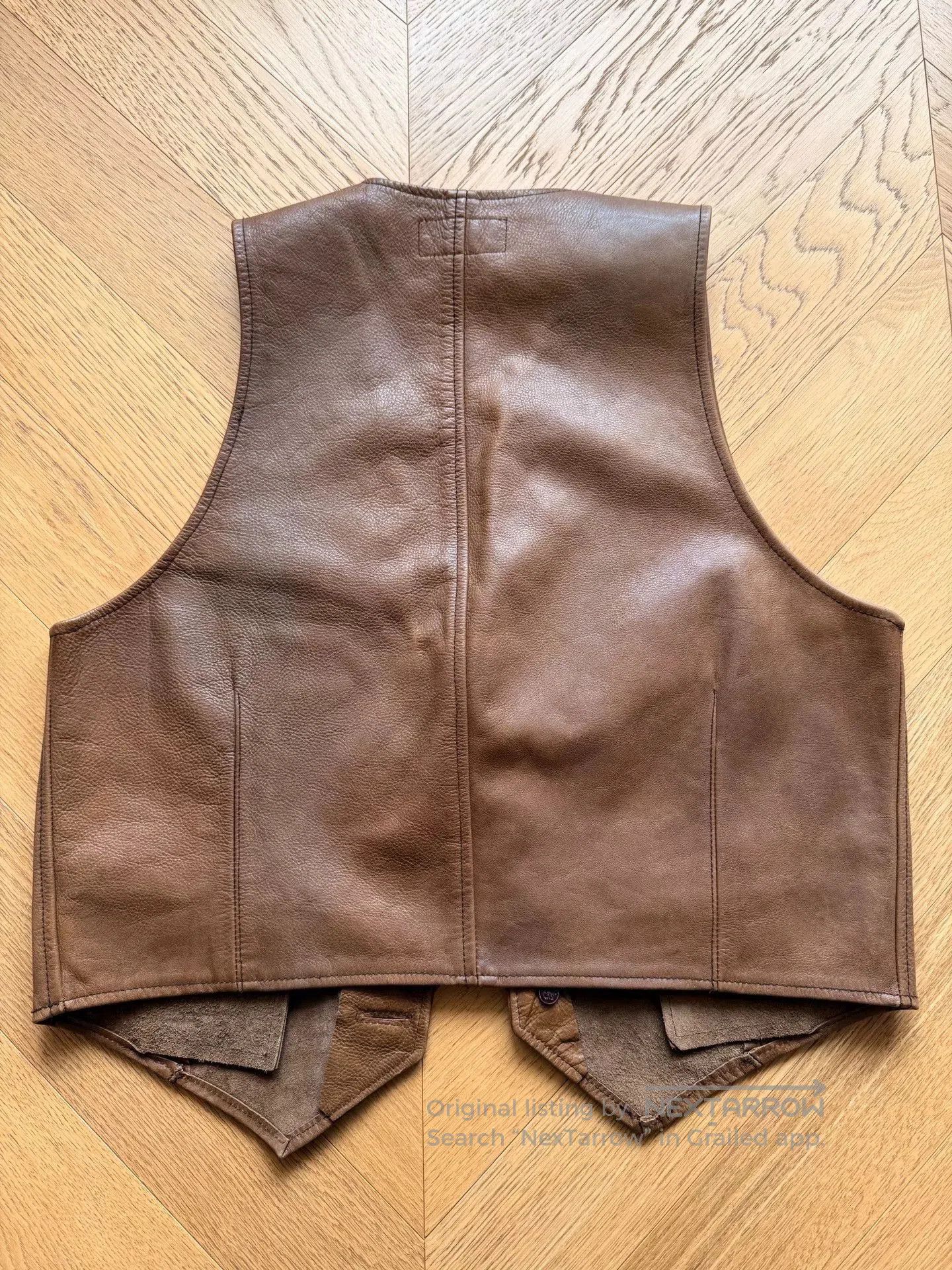 RRL Ralph Lauren RRL Vintage Brown Leather Vest for Men. Size US M / EU 48-50 / 2 - 4 Thumbnail