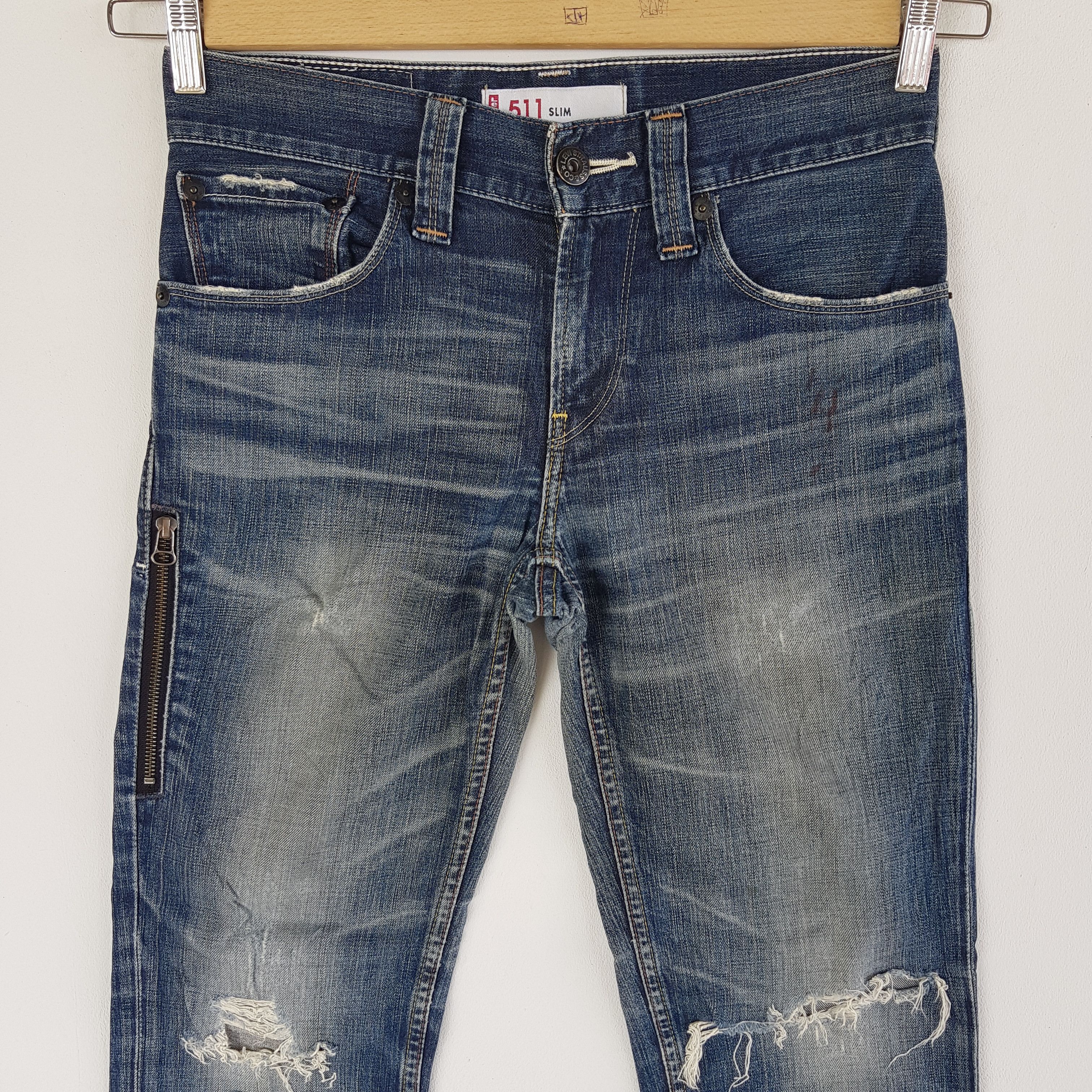 Levi's Vintage Levis Distressed Jeans Levi's 511 Faded Ripped Denim Size 28" / US 6 / IT 42 - 3 Thumbnail