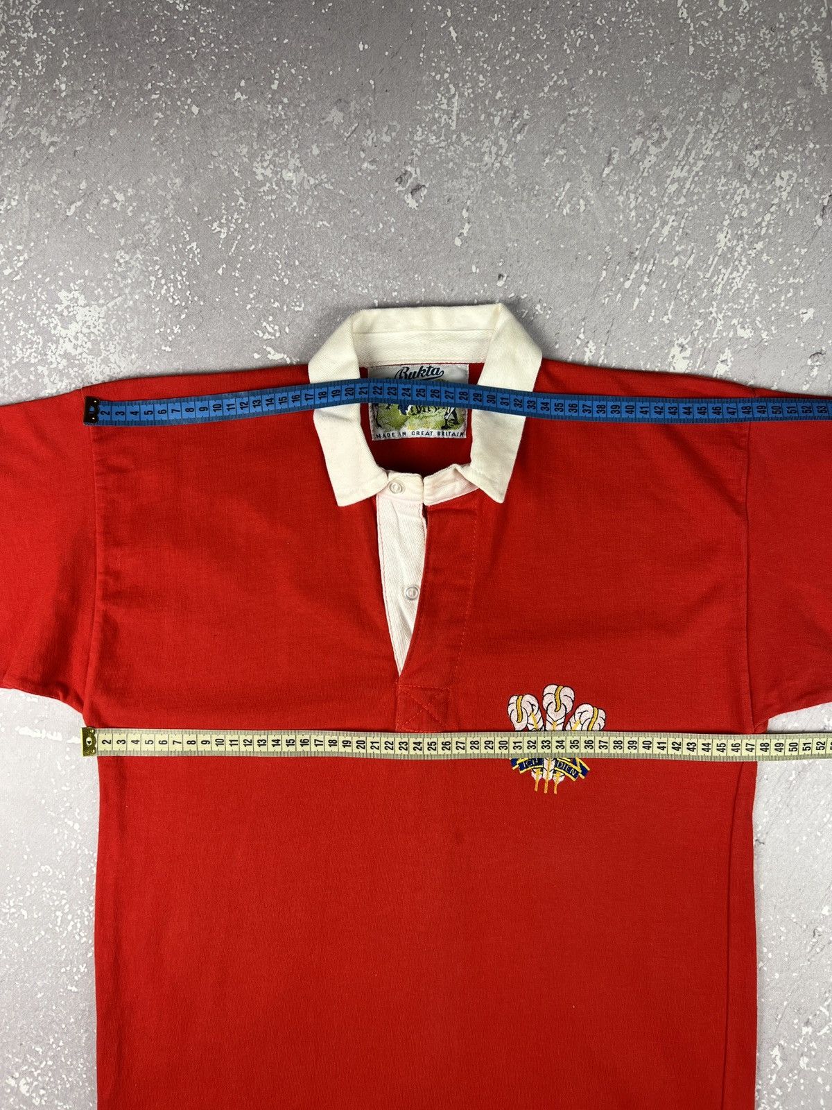 Cotton Traders 1983-89 80s RARE Vintage Wales Ich Dien Rugby Polo Jersey Size US S / EU 44-46 / 1 - 9 Thumbnail