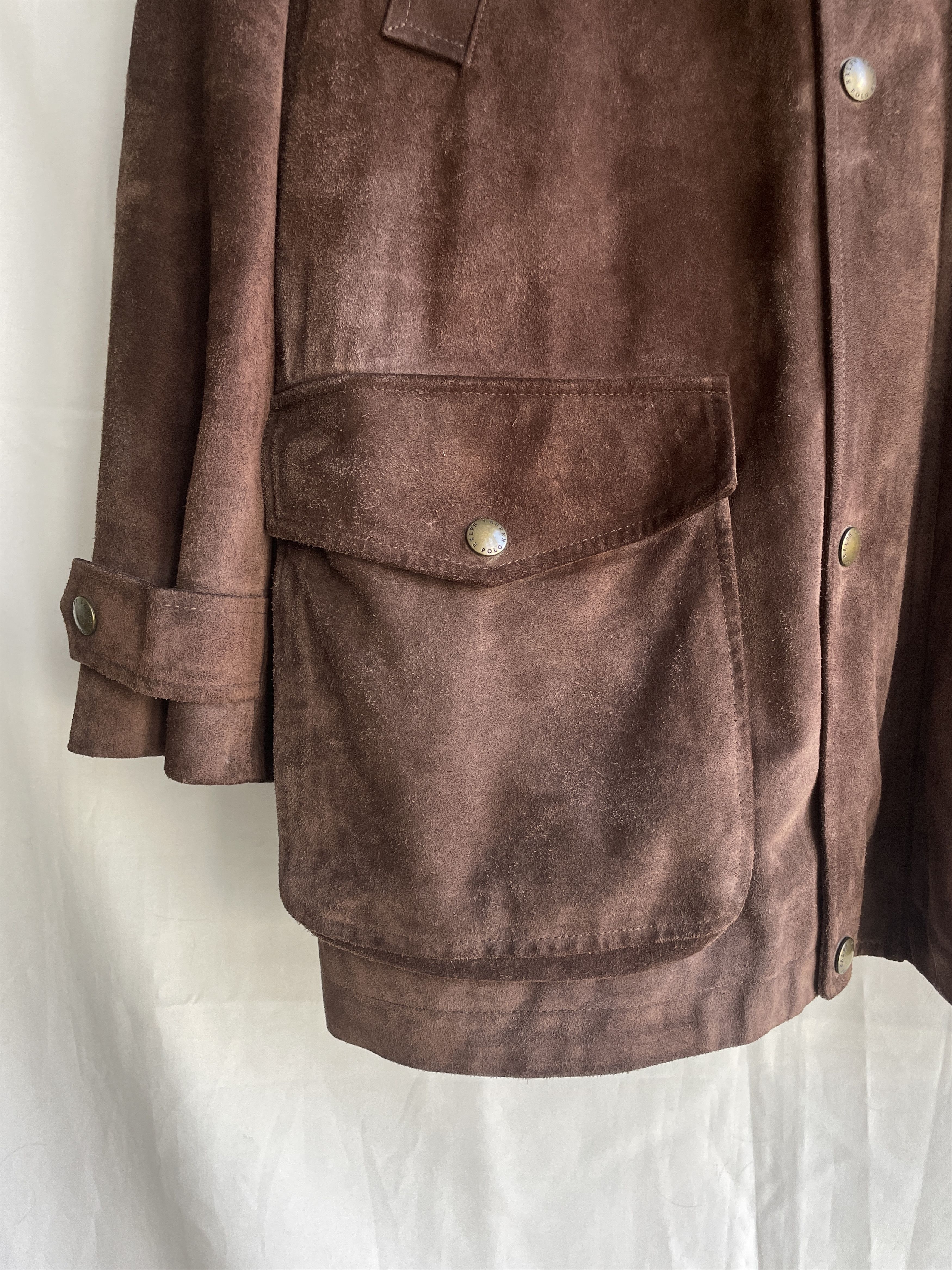 Polo Ralph Lauren Polo Ralph Lauren Calf Suede Brown Tobacco Barn Coat Size L Size US L / EU 52-54 / 3 - 12 Thumbnail