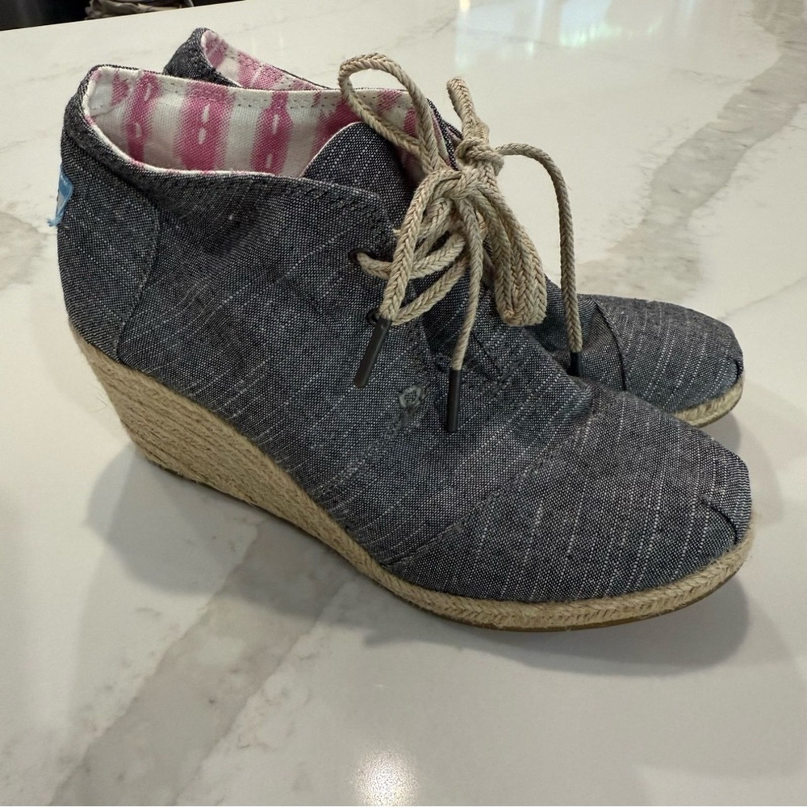 Toms Toms Desert LaceUp Espadrille Wedges Ankle Booties Womens 8 Size US 8 / IT 38 - 1 Thumbnail