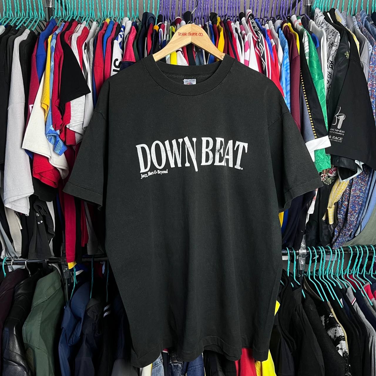 Vintage 90s DOWN BEAT Jazz Blues & Beyond Charlie Parker Tshirt Size US XL / EU 56 / 4 - 3 Thumbnail