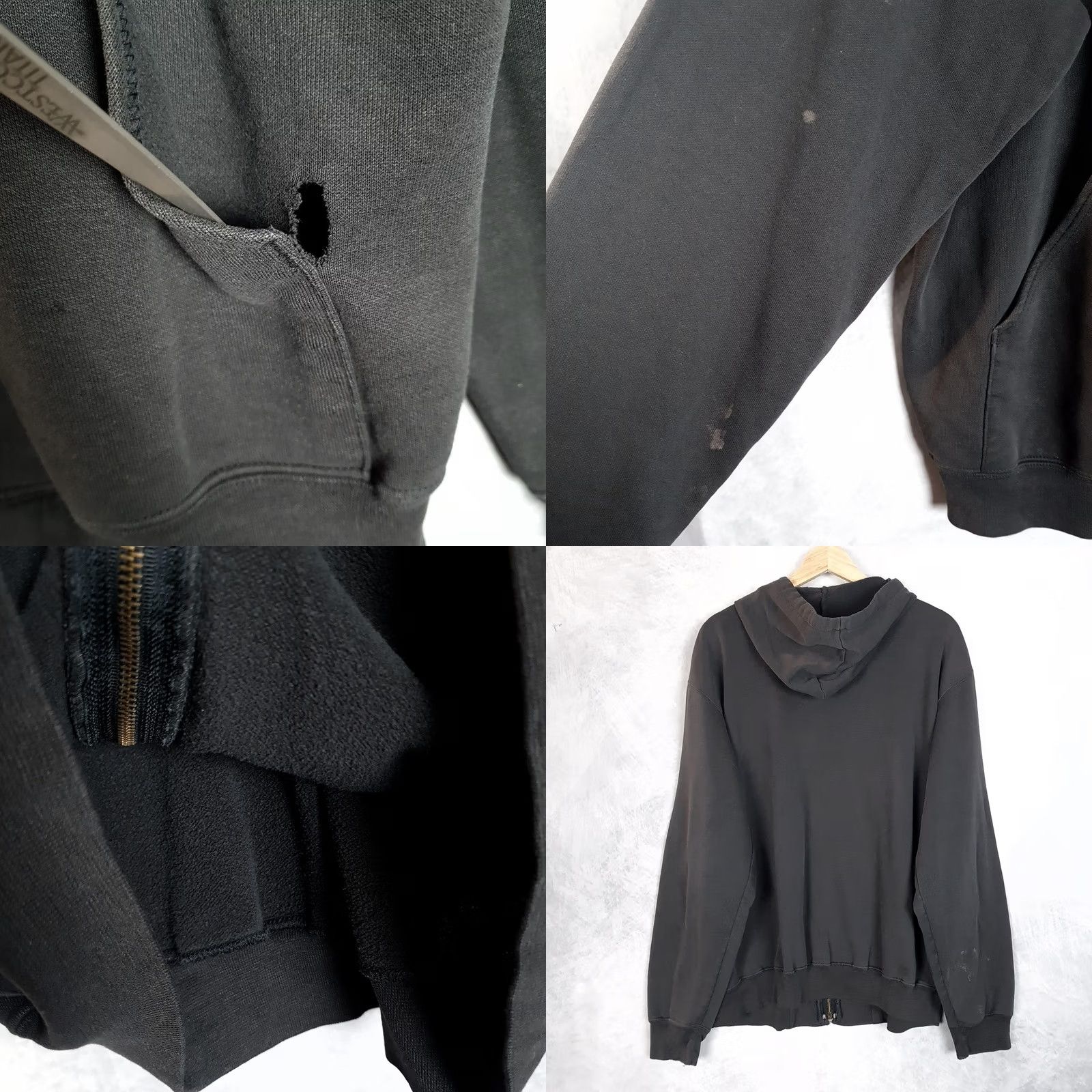 Carhartt VINTAGE Carhartt Hoodie Mens Large Black Full Zip Sweatshirt Workwear Size US L / EU 52-54 / 3 - 9 Thumbnail