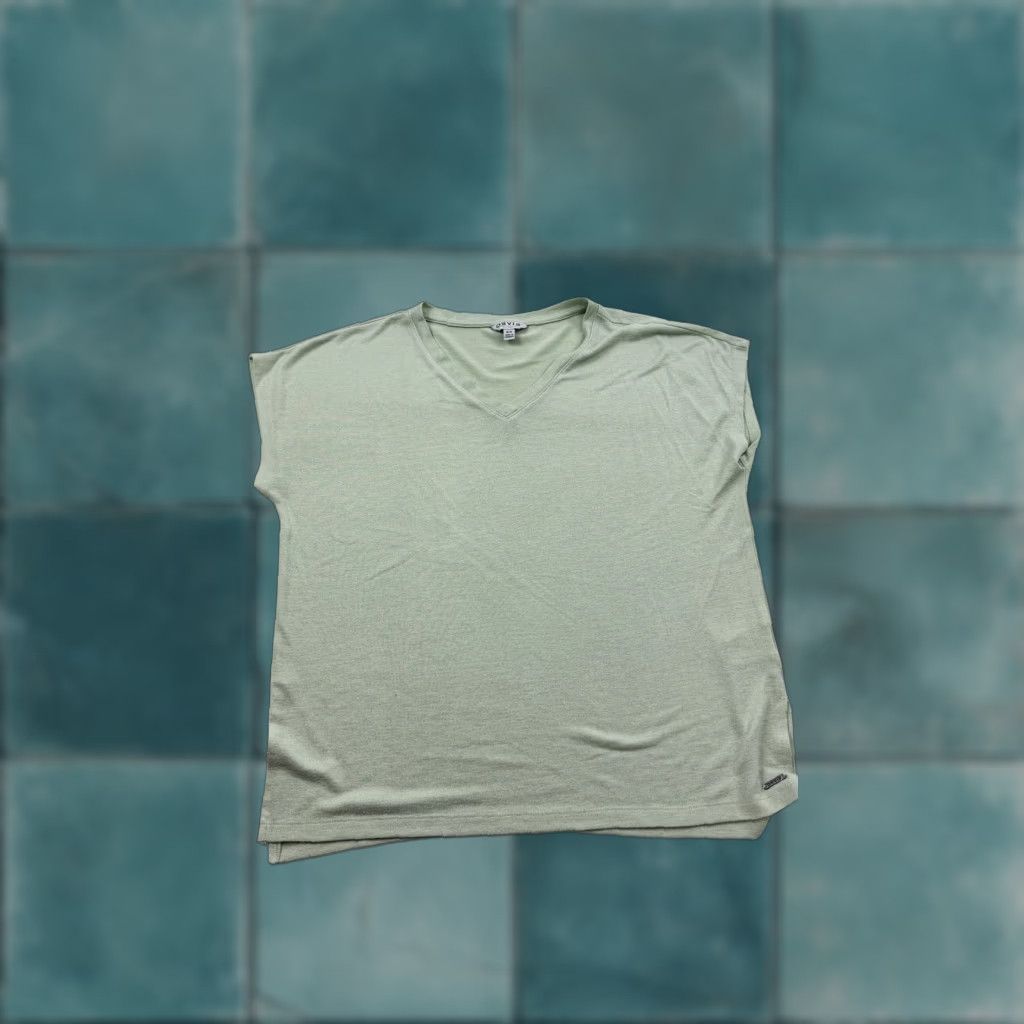 Orvis Orvis Shirt Womens Medium Sage Green V-Neck Short Sleeve Stretch Casual Soft Size M / US 6-8 / IT 42-44 - 1 Thumbnail