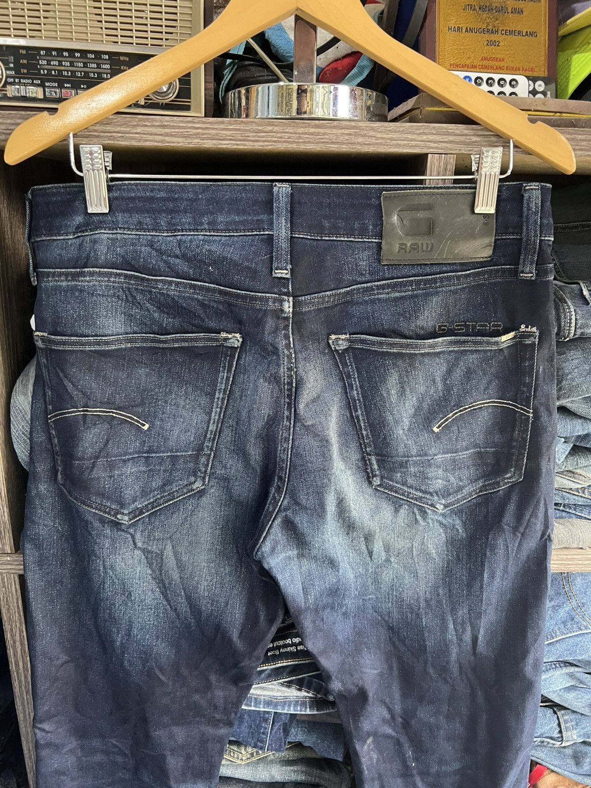 G-Star 🔥G Star Raw 3301 Slim Distressed Denim Size US 33 - 12 Thumbnail