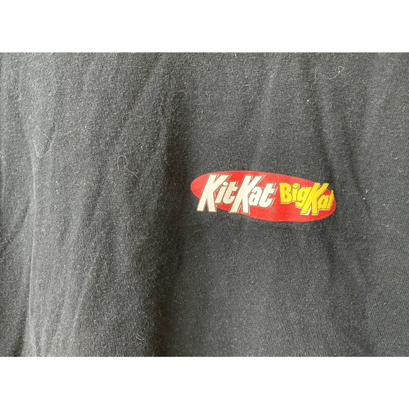 Fruit Of The Loom VINTAGE Fruit of the Loom Shirt 2XL Black Kit Kat 90s Graphic Mens Size XXL / US 16-18 / IT 52-54 - 2 Thumbnail
