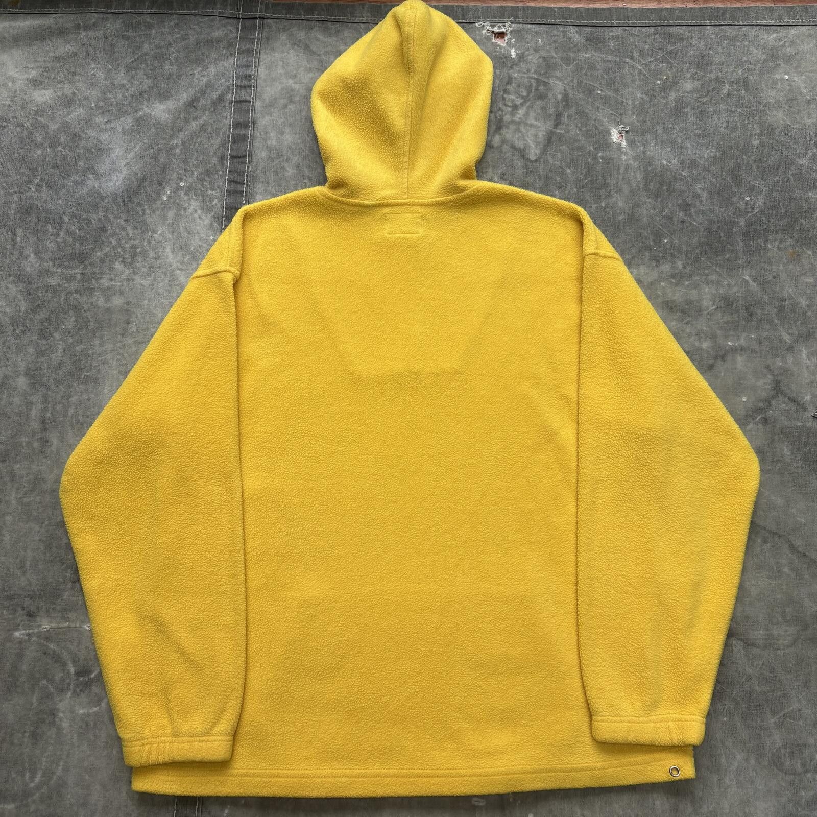 Vintage Vintage 90s Y2K Yellow Fleece Grunge Skater 1/4 Zip Hoodie Size US L / EU 52-54 / 3 - 4 Thumbnail