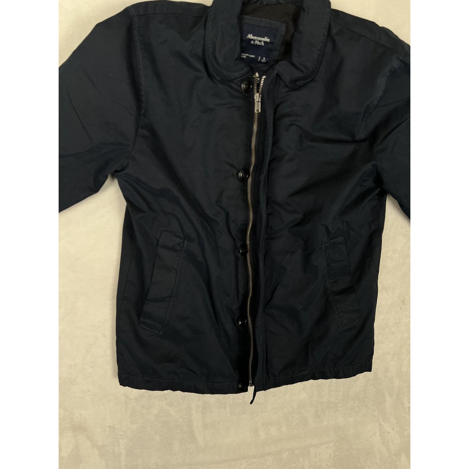 Abercrombie & Fitch Abercrombie & Fitch Jacket Mens Small Navy Windbreaker Lined Size US S / EU 44-46 / 1 - 6 Thumbnail