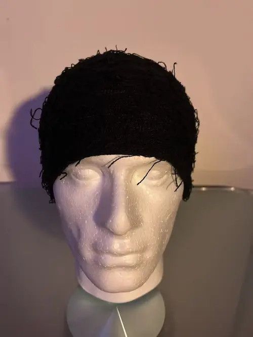 Other Distressed Knitted Beanie (black) Size ONE SIZE - 3 Thumbnail