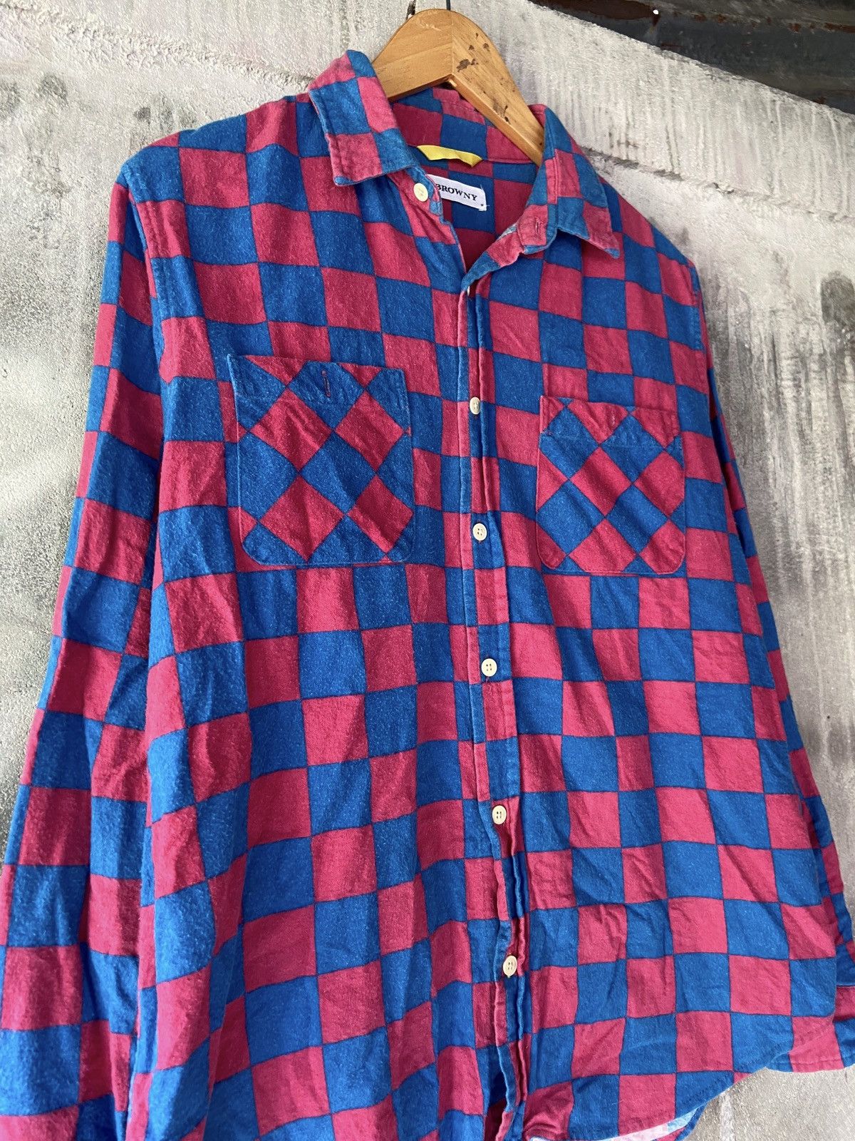 Japanese Brand BROWNY PLAID BUTTON DOWN SHIRT Size US M / EU 48-50 / 2 - 5 Thumbnail
