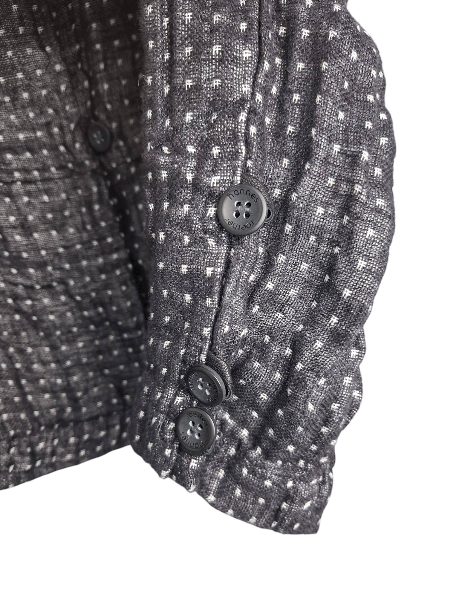 hannes roether Hannes Roether Textured Linen Blend Jacket Blazer Small Size S / US 4 / IT 40 - 6 Thumbnail