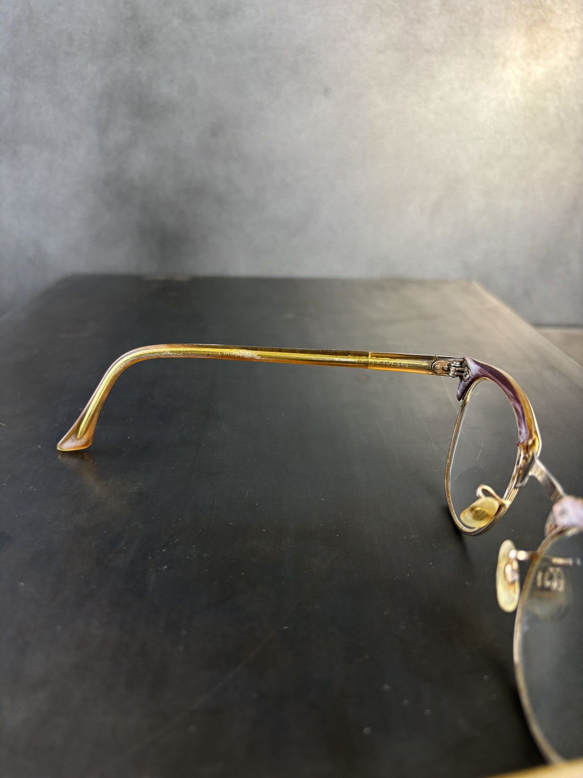 Vintage 1950s Glasses Frame Vintage Eyeglasses Horn Rim GF Gold Fill Size ONE SIZE - 6 Thumbnail