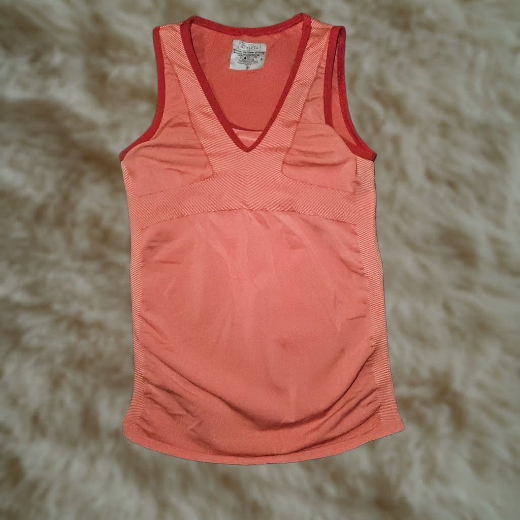 Athleta Athleta Tank Top Women's Small Red Striped Active Yoga Running Gym Size S / US 4 / IT 40 - 1 Thumbnail