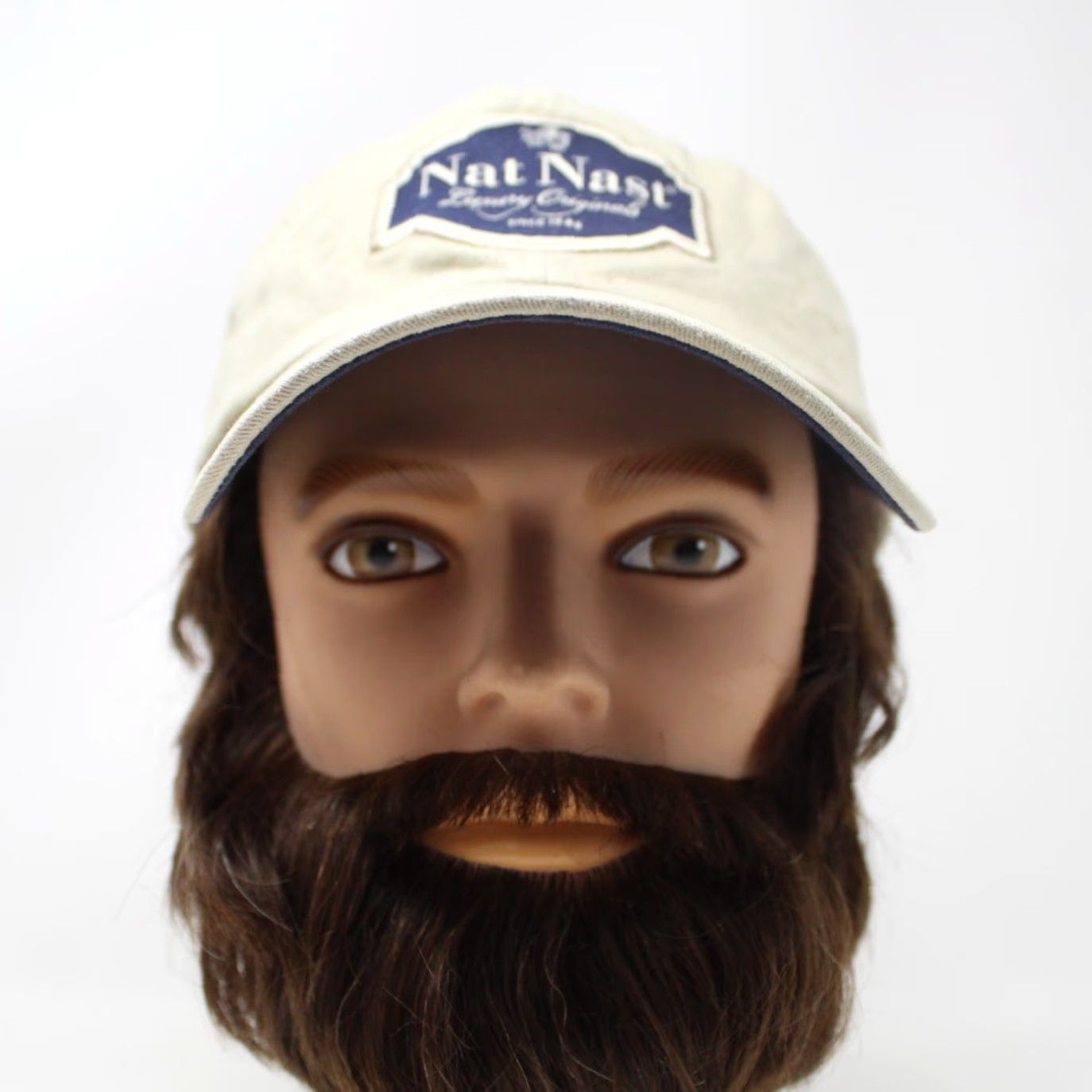 Nat Nast Nat Nast Hat Beige Adjustable 100% Cotton Shell Baseball Cap Men One Size Tan Cotton Baseball Cap Size ONE SIZE - 3 Thumbnail