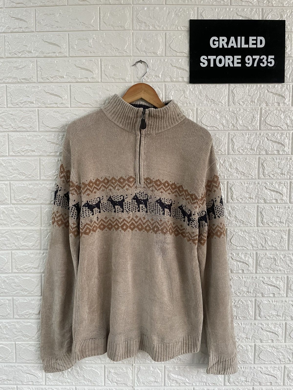 Japanese Brand Gianni Valentino Half Zipper Knitwear