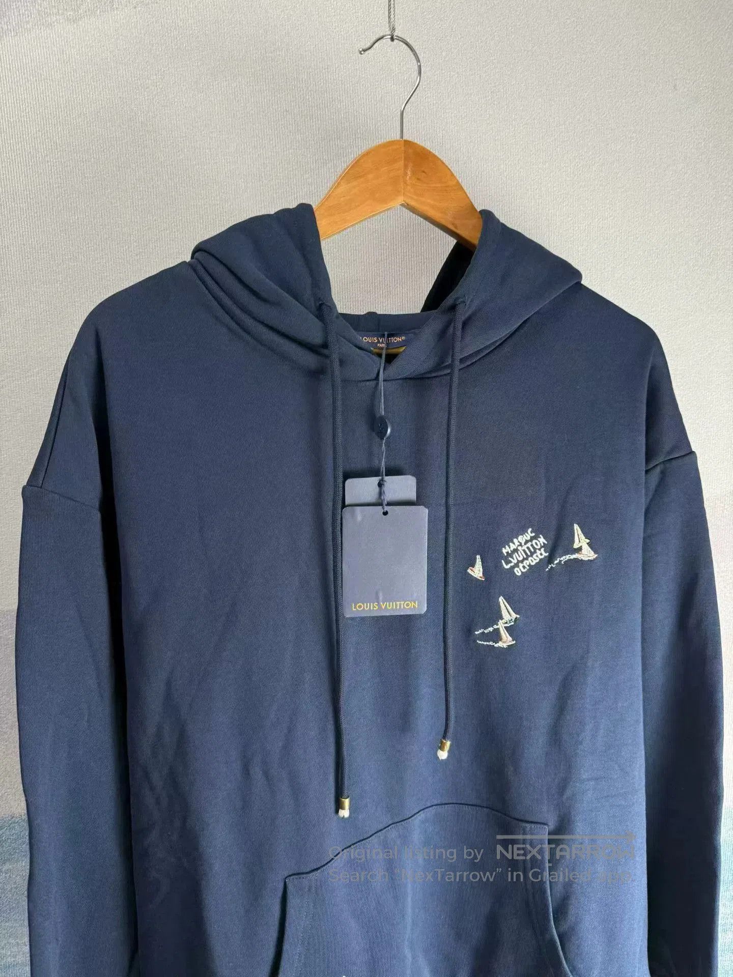 Louis Vuitton Louis Vuitton Navy Printed Hoodie Size L. Size US L / EU 52-54 / 3 - 2 Thumbnail