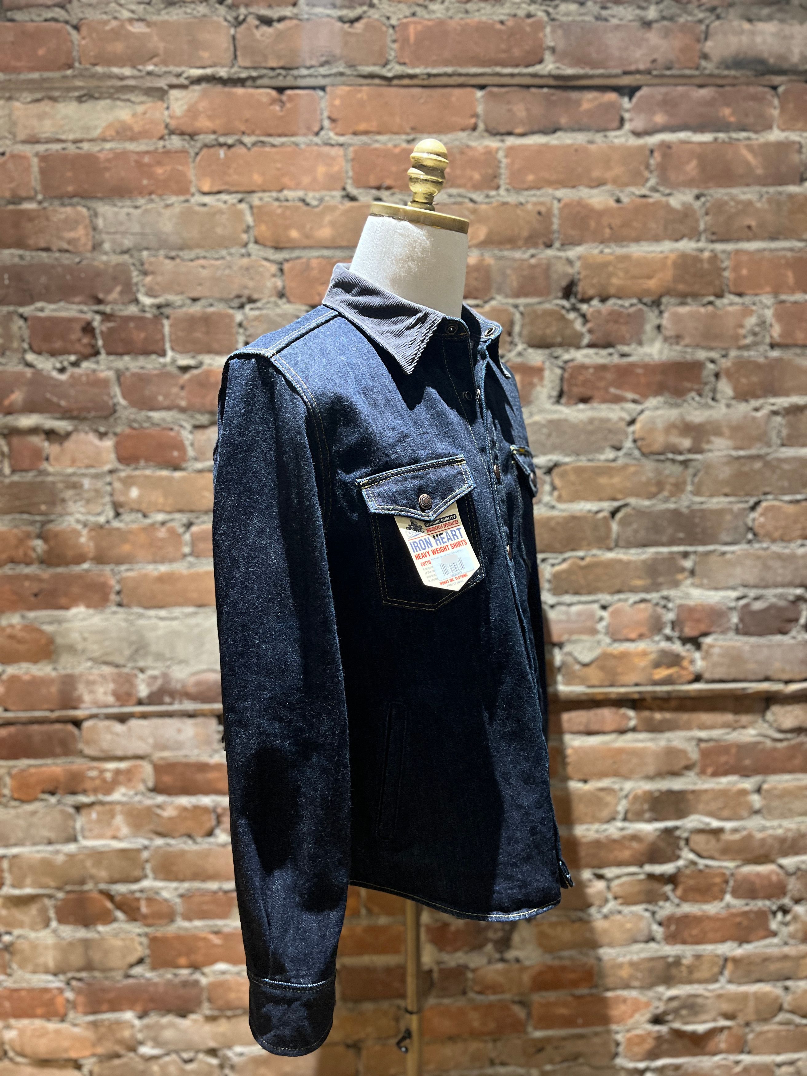 Iron Heart Iron Heart IHSH-427 16oz Selvedge Denim CPO Shirt – Black Size US L / EU 52-54 / 3 - 2 Thumbnail