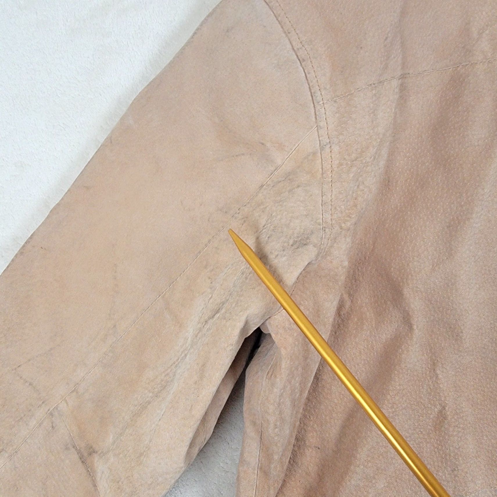 Camel VINTAGE Chadwick’s Coat Women's M Camel Brown Leather Short Button Jacket Size M / US 6-8 / IT 42-44 - 7 Thumbnail