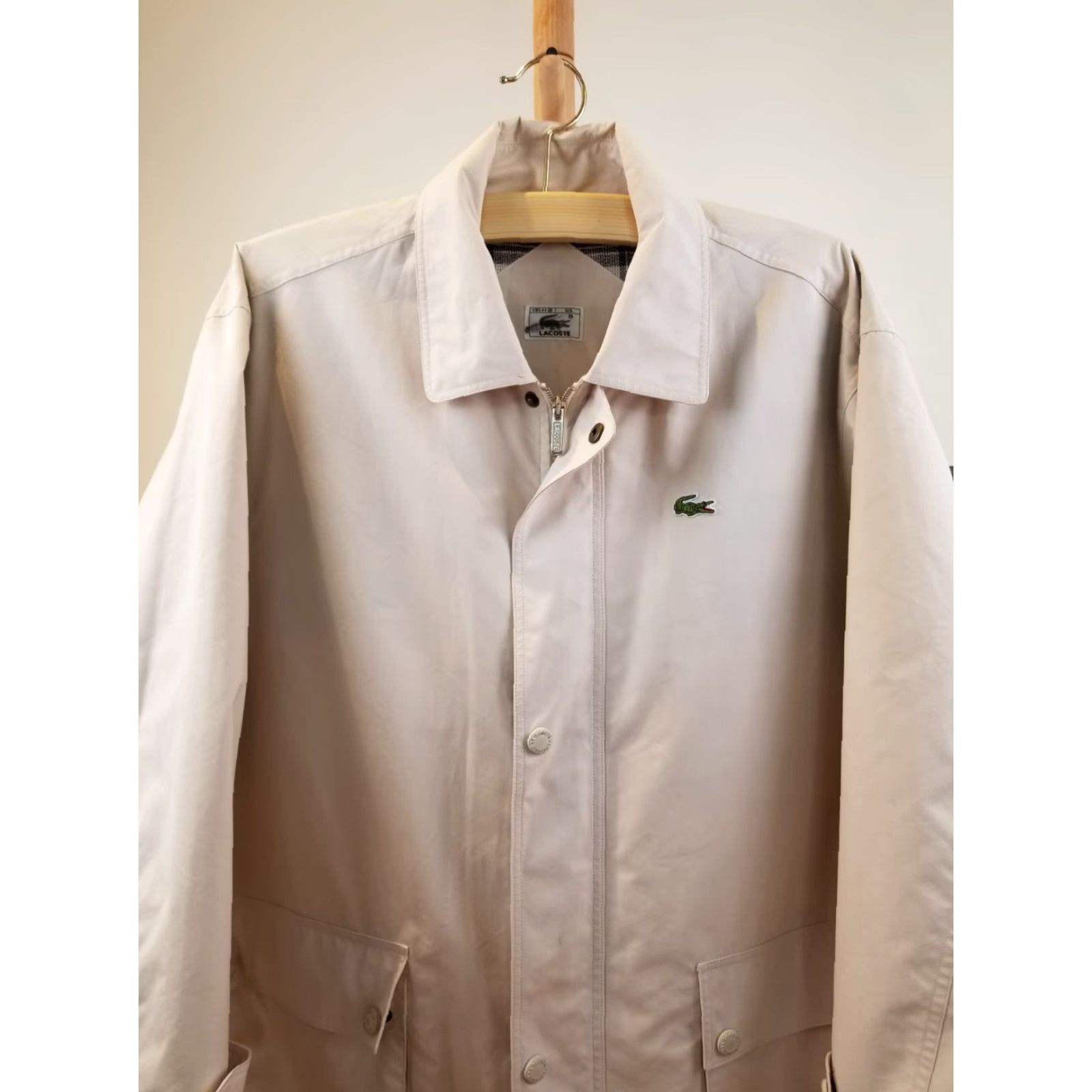 Lacoste VINTAGE Lacoste Beige Light Weather Jacket Coat SZ Large Coat Men L Beige 90s Overcoat Mens Size US L / EU 52-54 / 3 - 2 Thumbnail