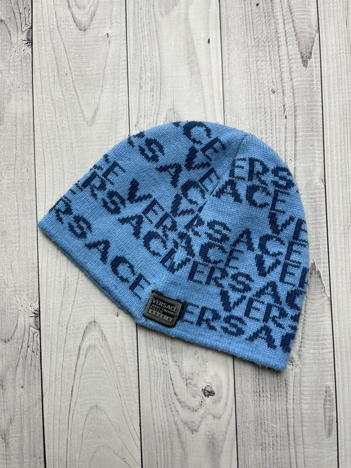 Vintage Vintage Versace hat blue monogram rare Y2K Size ONE SIZE - 1 Thumbnail