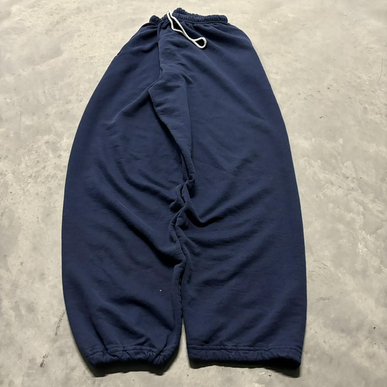 Japanese Brand × Vintage Crazy Vintage Y2K/2000s Navy Blue Skater Essential Sweatpants! Size US 30 / EU 46 - 3 Thumbnail