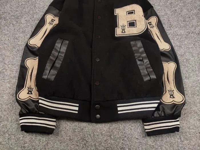 Japanese Brand Vintage Bones Japan Skeleton Letterman Varsity Bomber Jacket Size US S / EU 44-46 / 1 - 3 Thumbnail