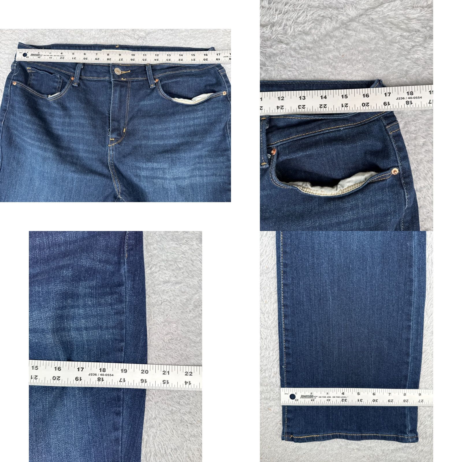 Levi's Levi's 500 Jeans Women Regular Bootcut Mid Rise 33x32 Denim Cotton Blue 16 Comfortable Pockets Distressed Solid Vintage No N/A Size 38" / US 16 / IT 52 - 9 Thumbnail