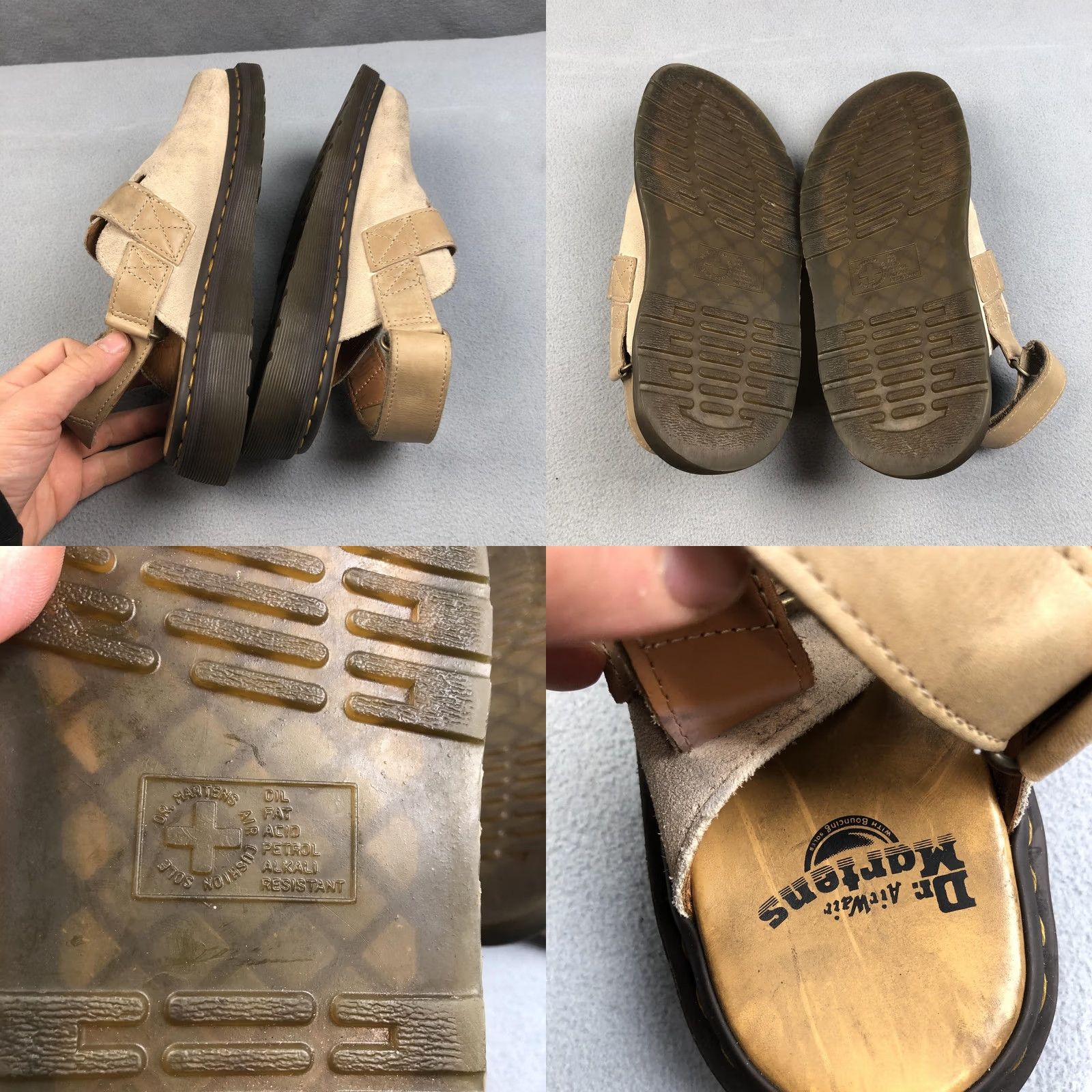 Dr. Martens Dr Martens Mens Size 8 Beige Jorge II Suede Slingback Buckle Mules Size US 8 / EU 41 - 8 Thumbnail
