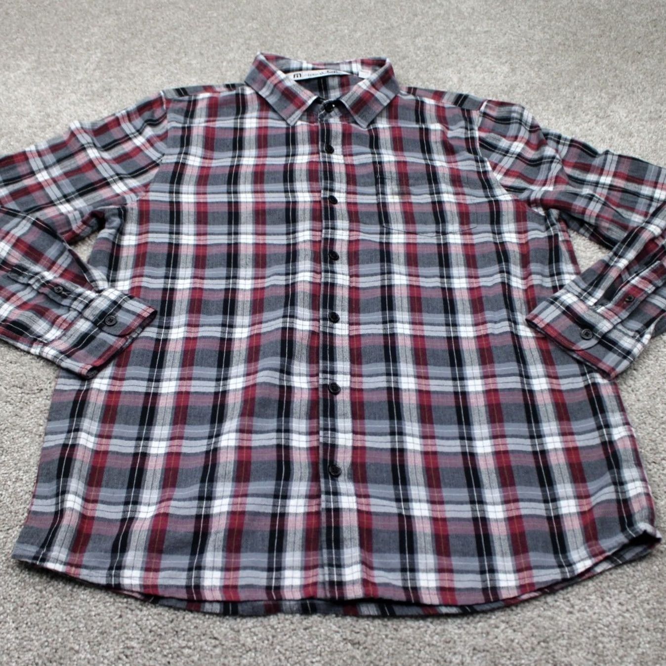 TravisMathew Travis Mathew Flannel Shirt Mens L Red Plaid Cotton L/S Button Up Size US L / EU 52-54 / 3 - 2 Thumbnail
