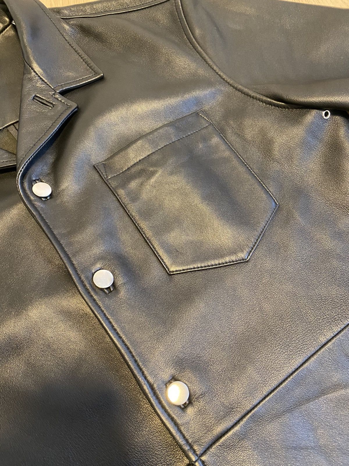 Han Kjobenhavn Han Kjøbenhavn Leather Shirt Size US M / EU 48-50 / 2 - 4 Thumbnail