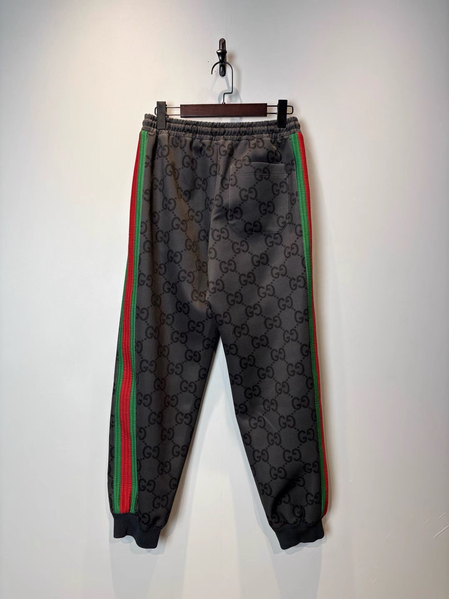 Gucci Gucci Grey Letter Print Cuffed Casual Pants K36 Size US 29 - 2 Thumbnail