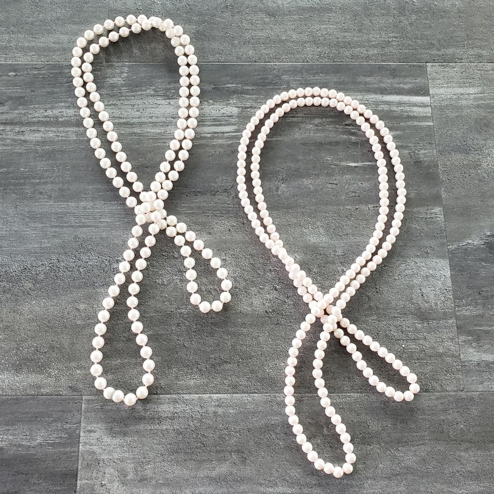 Designer Pink Classic Pearl Long Necklace Bundle Size ONE SIZE - 1 Thumbnail