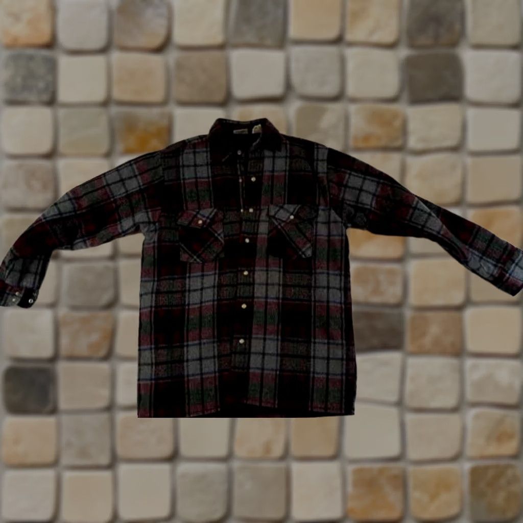 Vintage VINTAGE Five Brothers Shirt Jacket Adult M Plaid Insulated Quilted Button Front USA Pattern: Plaid blue,green,grey,red Size US M / EU 48-50 / 2 - 1 Thumbnail