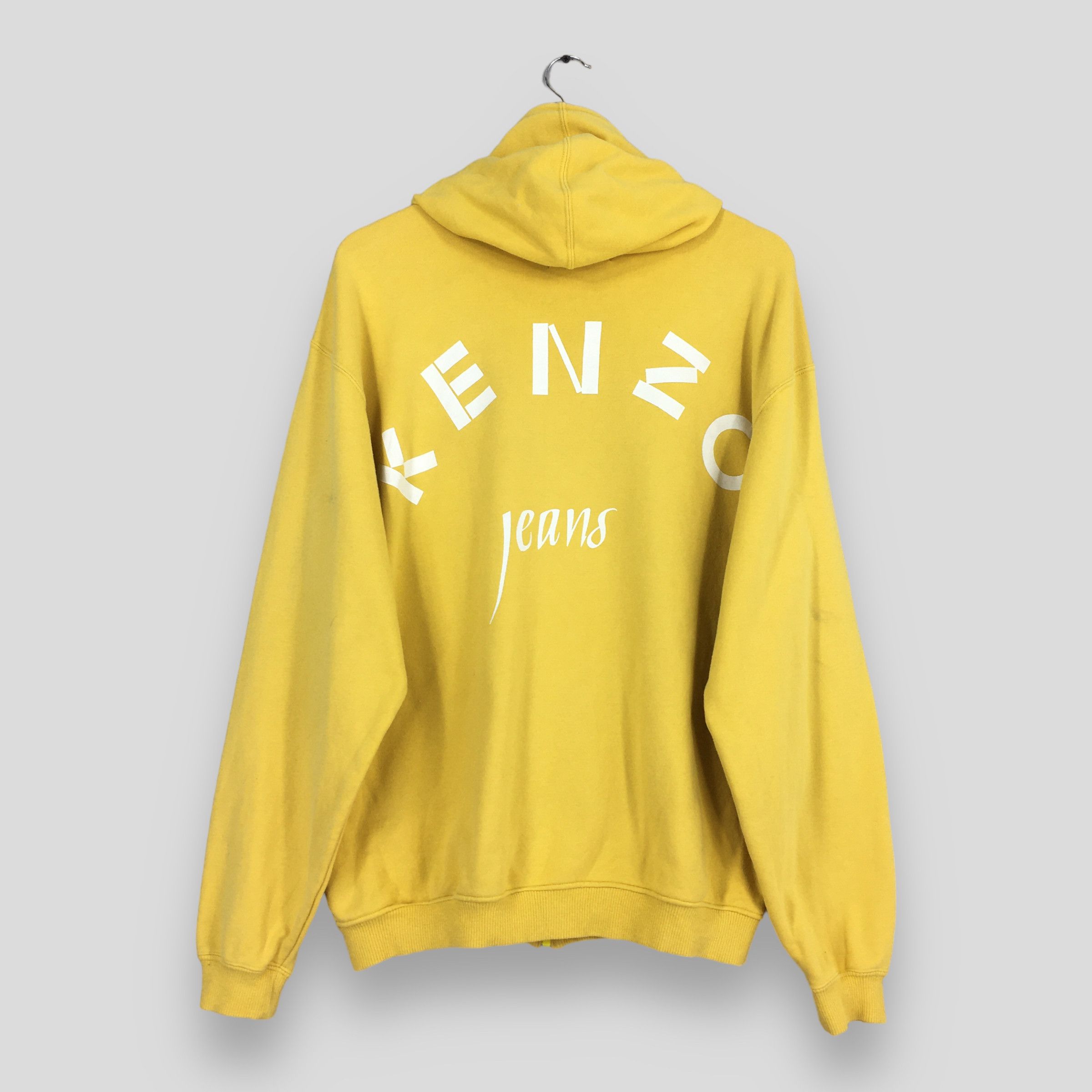 Kenzo × Vintage Vintage Kenzo Jeans Yellow Hoodie Large Size US L / EU 52-54 / 3 - 1 Thumbnail