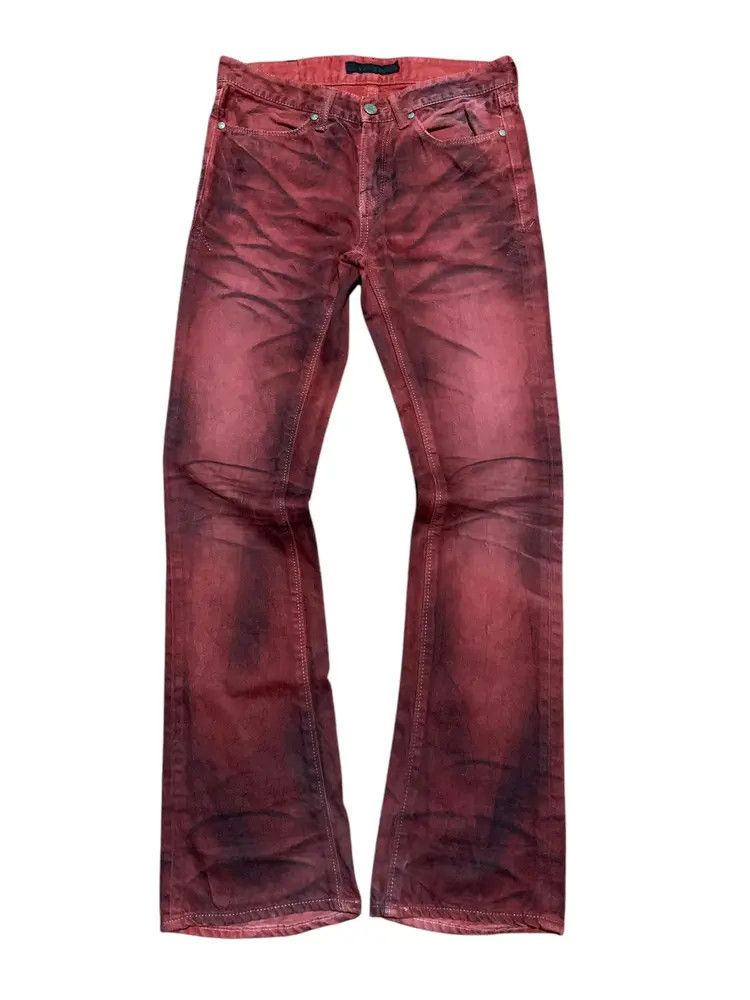 GOSTAR DE FUGA FUGA japan gothic bloody red flared jeans Size US 30 / EU 46 - 2 Thumbnail
