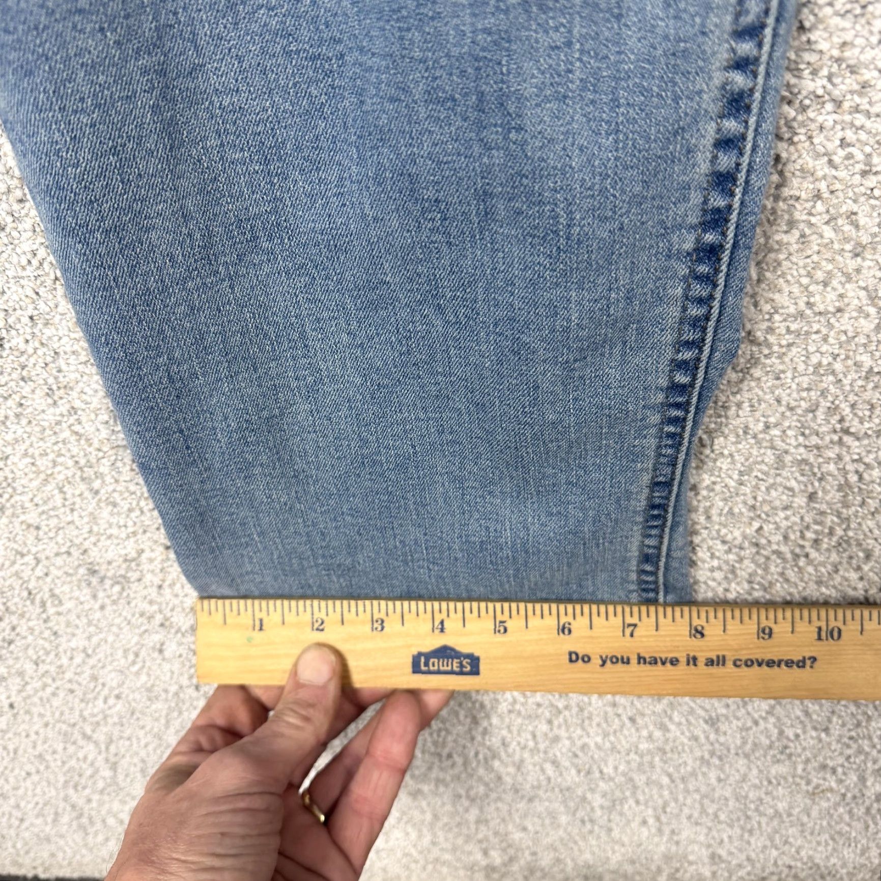 Wrangler Wrangler Slim Straight Jeans Mens 36x30 Mid Blue Denim Stretch 5-Pocket Zip Button Slim Straight Jeans Mens Blue Size US 36 / EU 52 - 3 Thumbnail