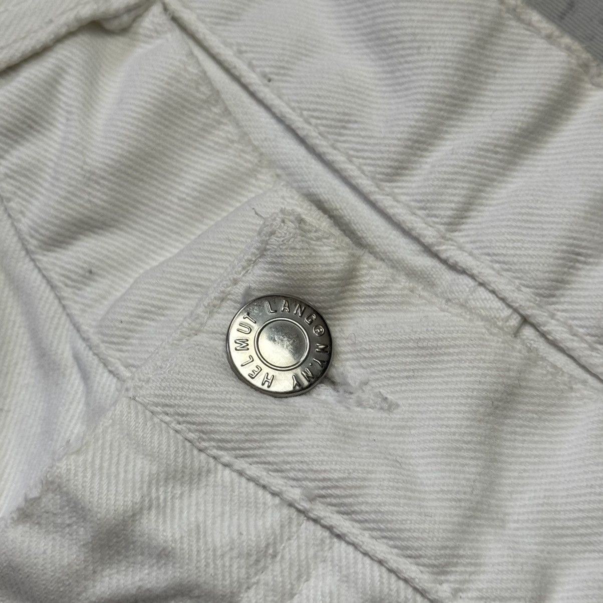 Helmut Lang Helmut Lang 00s Vintage Broken Denim White Pant/Jeans Size US 33 - 19 Thumbnail