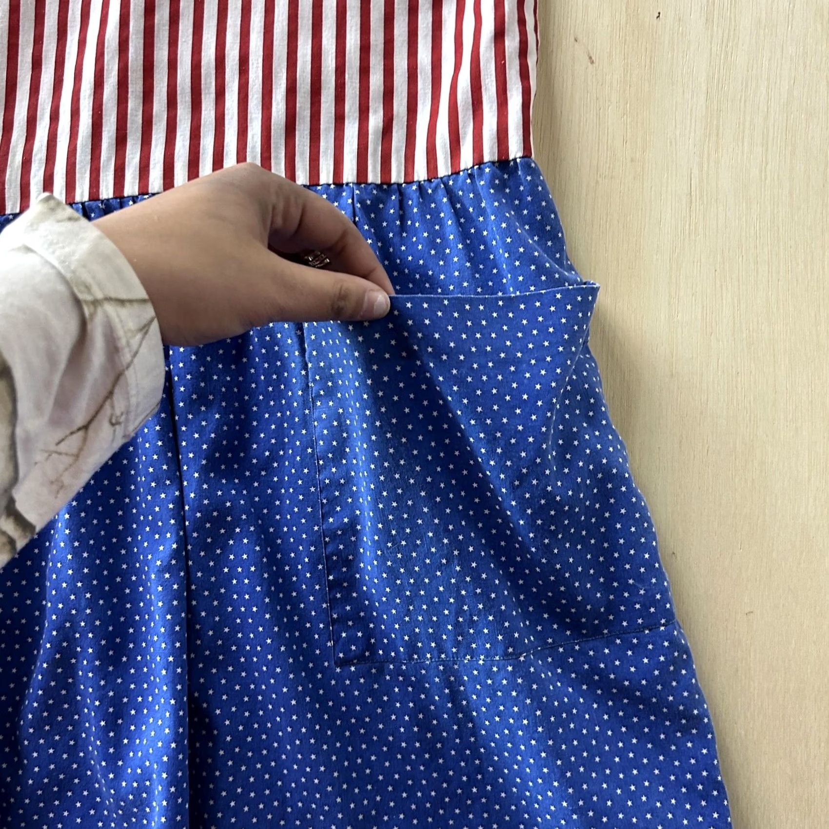 Vintage VINTAGE Dress Womens Large Red White Blue Stars Patriotic Sleeveless Sundress Size L / US 10 / IT 46 - 5 Thumbnail