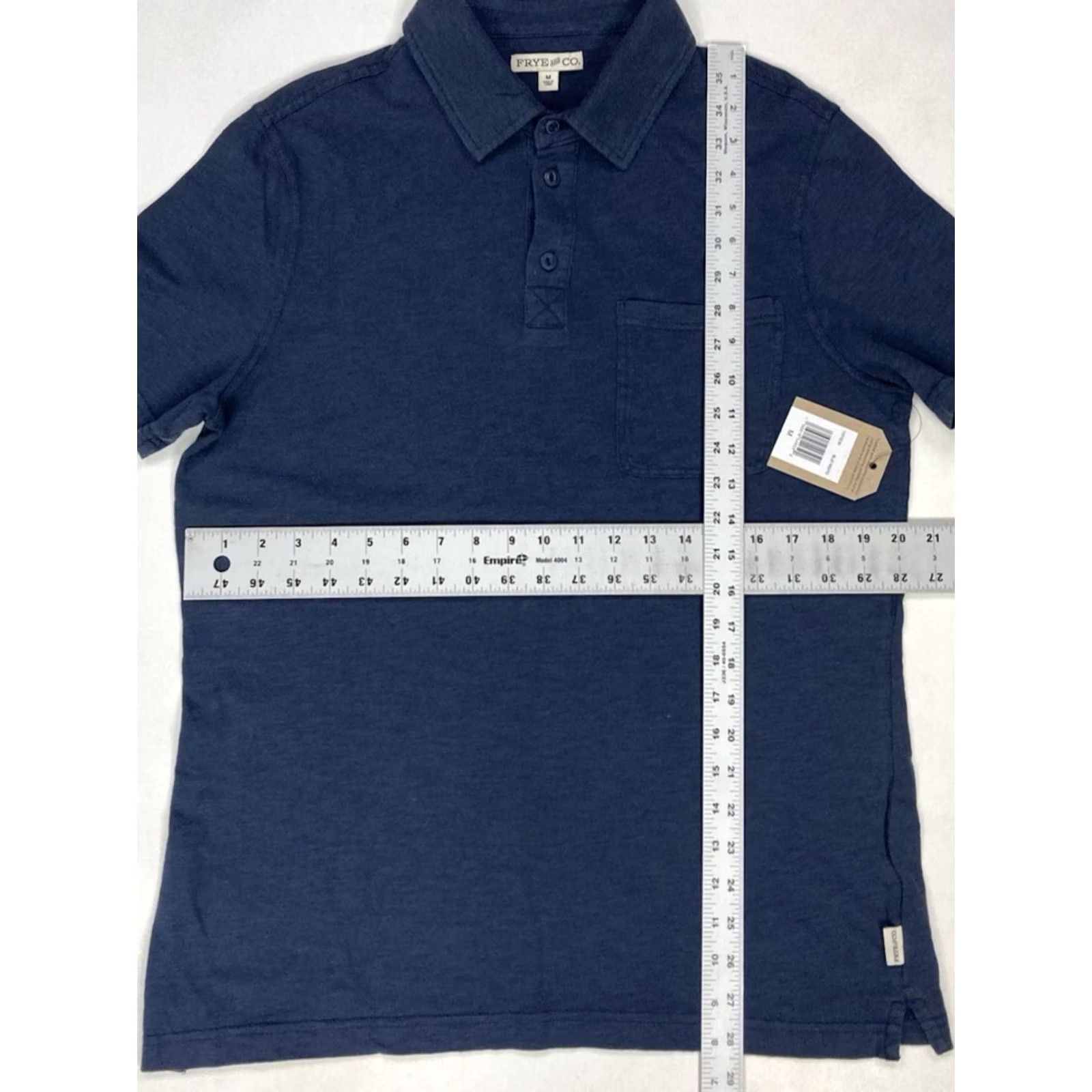 Frye Frye & Co Polo Shirt Men Medium Blue Short Sleeve Pocket Size US M / EU 48-50 / 2 - 6 Thumbnail