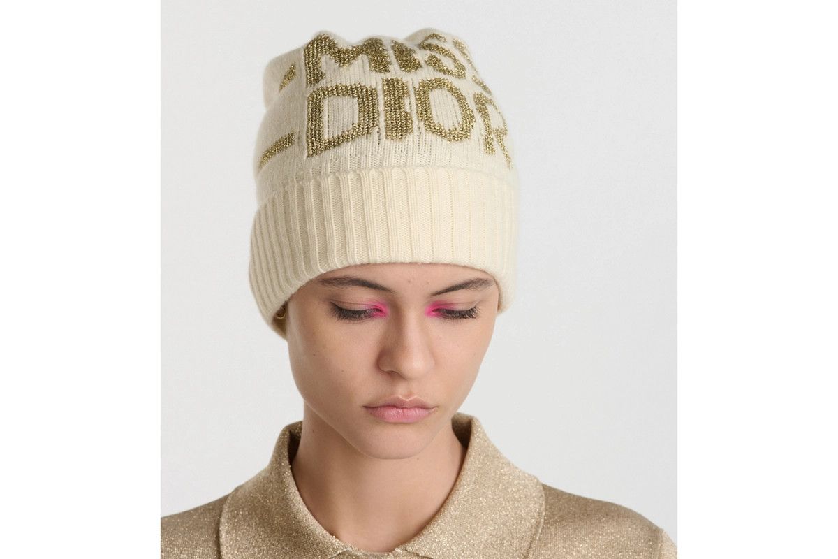 Dior o1bcso1str0226 Size:OS/Graffiti Beanie in Golden/White Size ONE SIZE - 4 Thumbnail