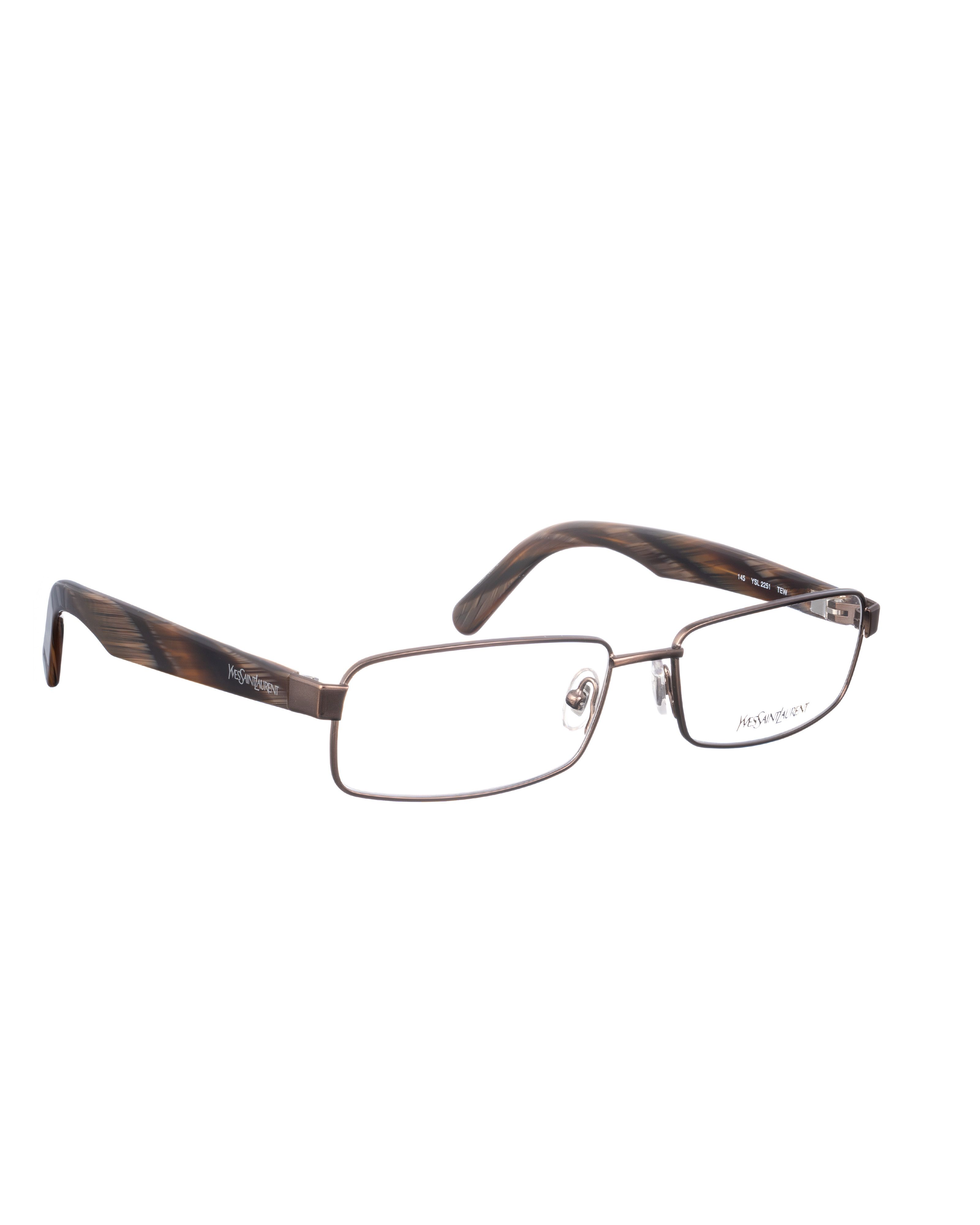 Yves Saint Laurent Yves Saint Laurent 90s Dark Brown Metallic Glasses Size ONE SIZE - 2 Thumbnail