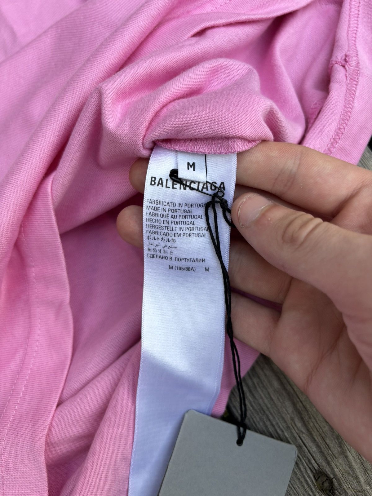 Balenciaga Crystal Logo Tee Pink Size US S / EU 44-46 / 1 - 4 Thumbnail