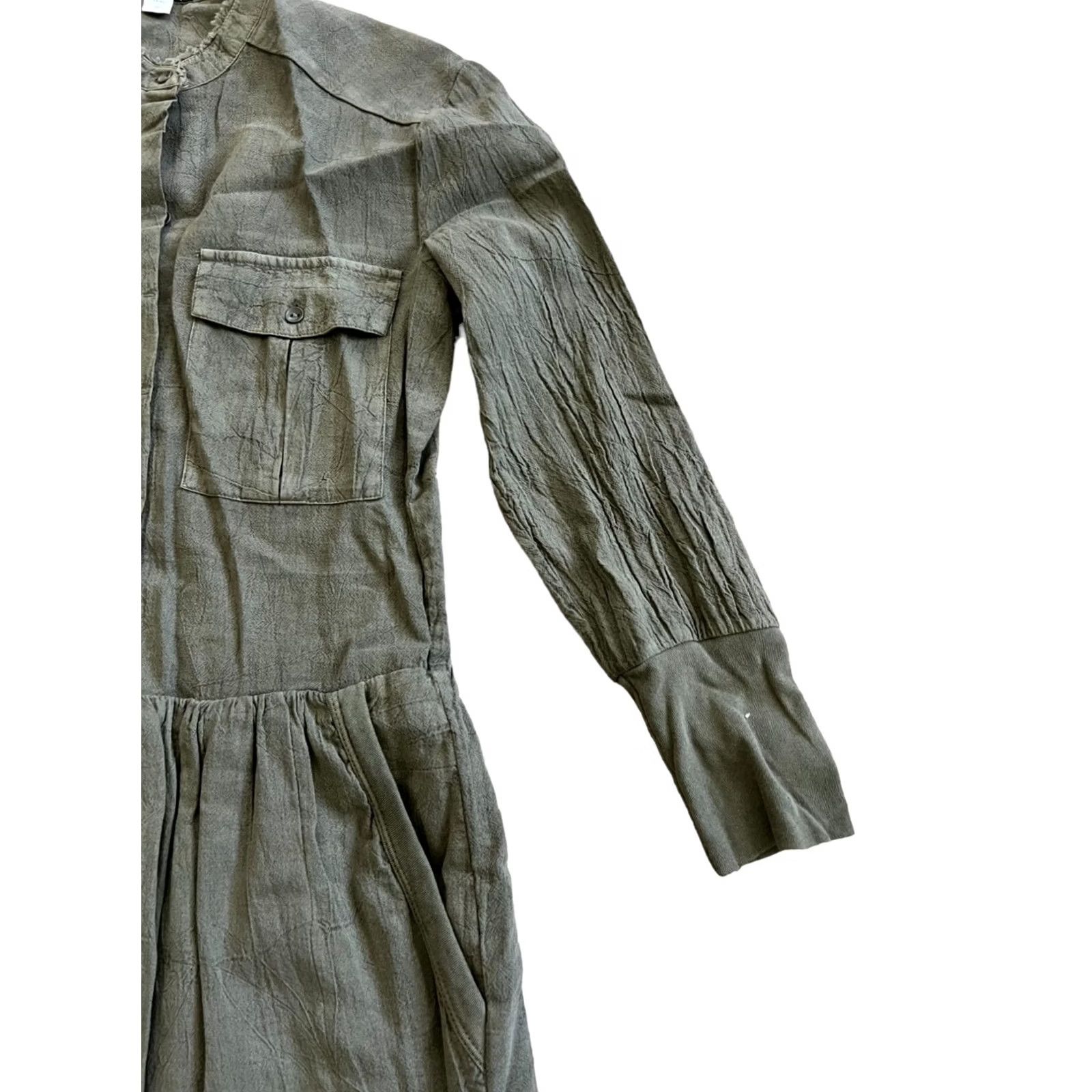 James Perse Standard James Perse Dress Womens Size 0 Green Button 3/4 Sleeve Side Pocket Size XS / US 0-2 / IT 36-38 - 6 Thumbnail