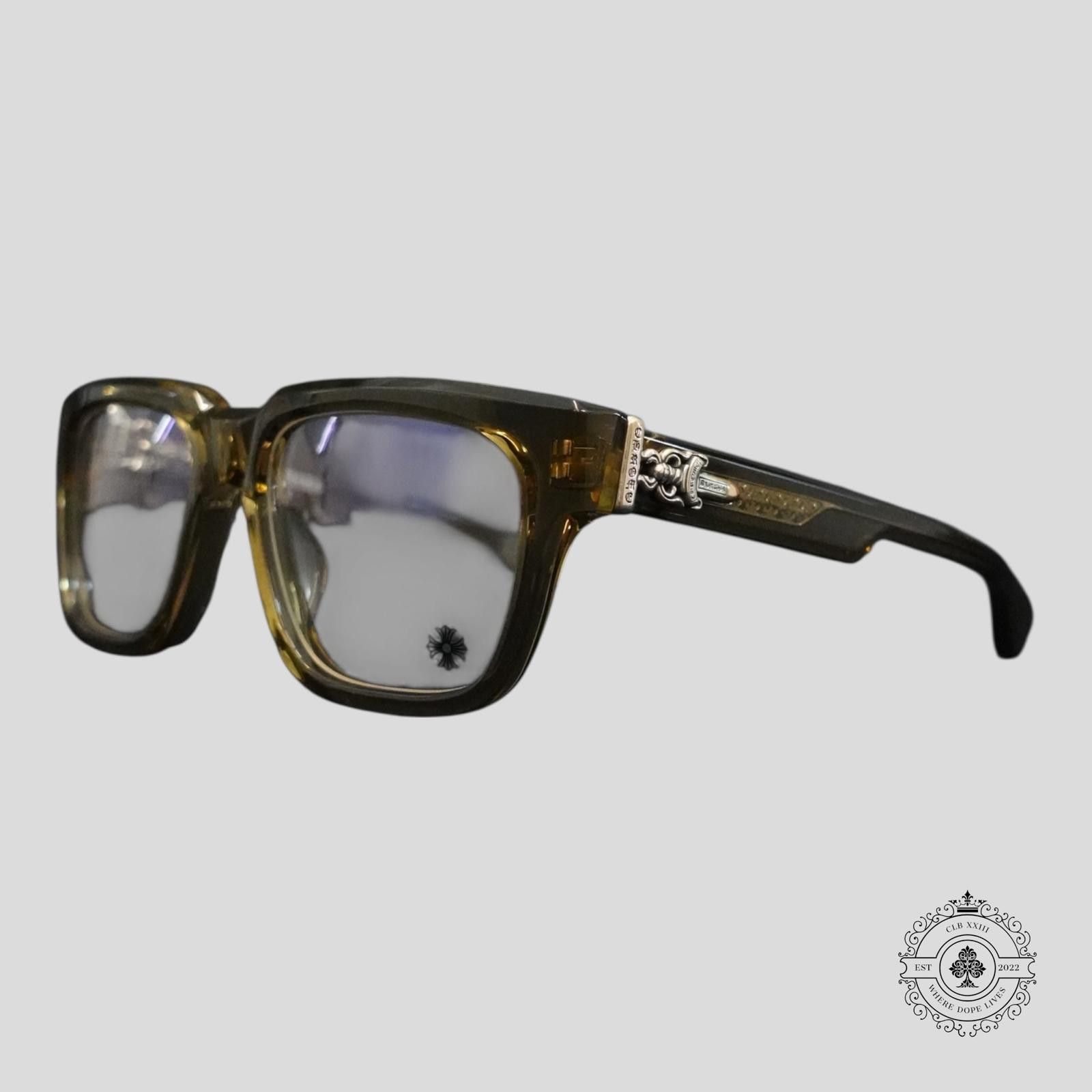 Chrome Hearts Chrome Hearts Box Officer Sunglasses in Clear 