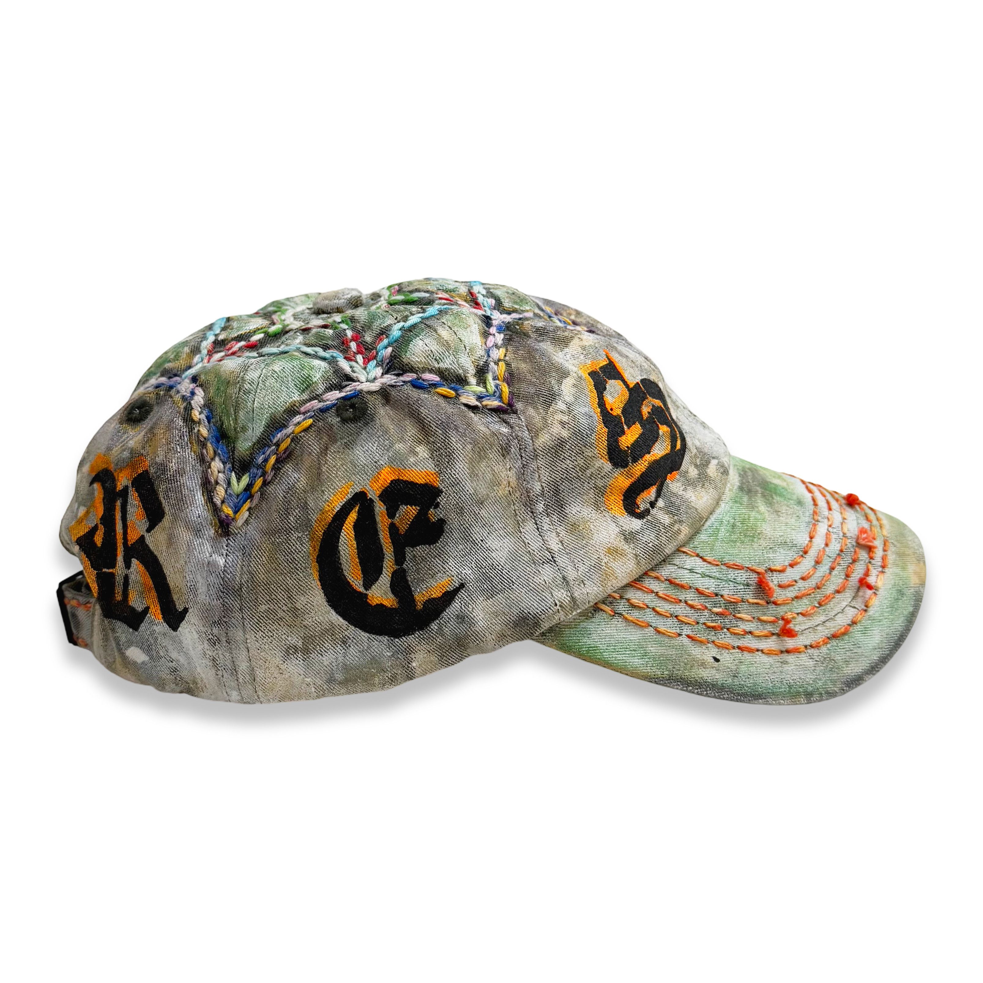 Other Suture Studios Hand Painted Sashiko Embroidered 6-Panel Hat Size ONE SIZE - 6 Thumbnail