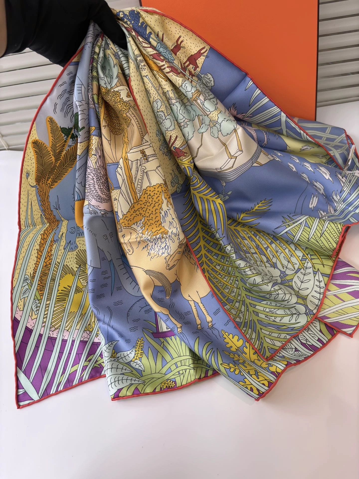 Hermes Hermes Animal Carnival 90x90 Scarf New w/ Box & Tag Size ONE SIZE - 4 Thumbnail