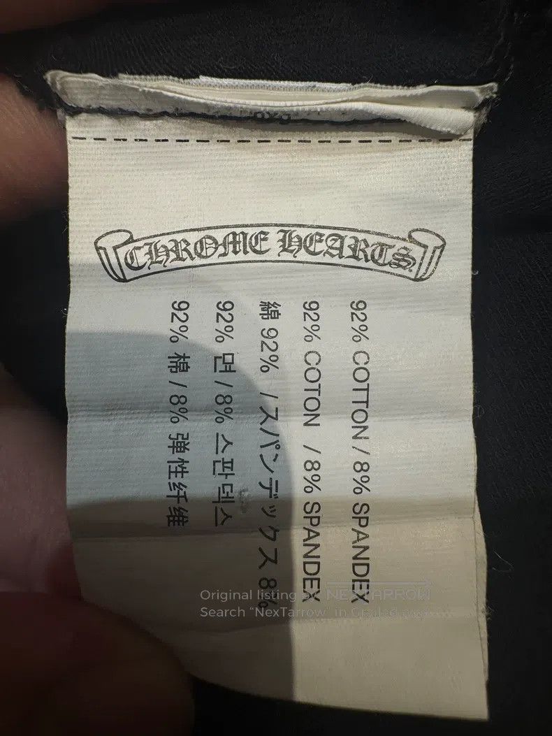 Chrome Hearts CHROME HEARTS size L Ladies Side Logo Black Casual Sports Size 23" - 3 Thumbnail
